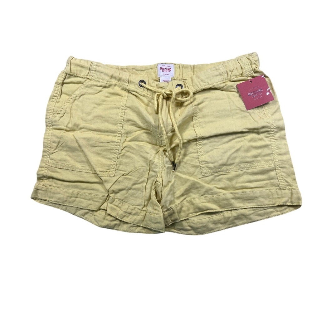 Mossimo Supply Co Womens Cargo Shorts Large Yellow NWT 100% Cotton Y2K